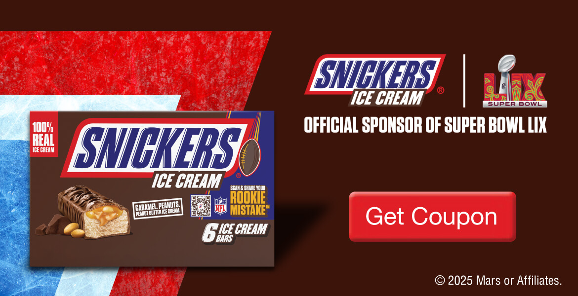 Snickers Ice Cream - Official Sponsor of Super Bowl LIX