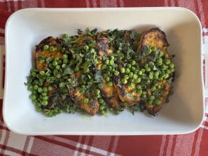 Garlic Ginger Chicken and Peas