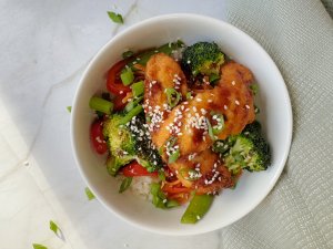 Crispy chicken Asian Bowl 