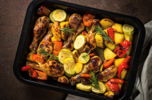 chicken and vegetable sheet pan dinner