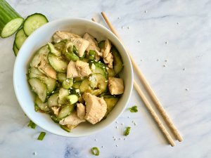 tangy cucumber chicken salad